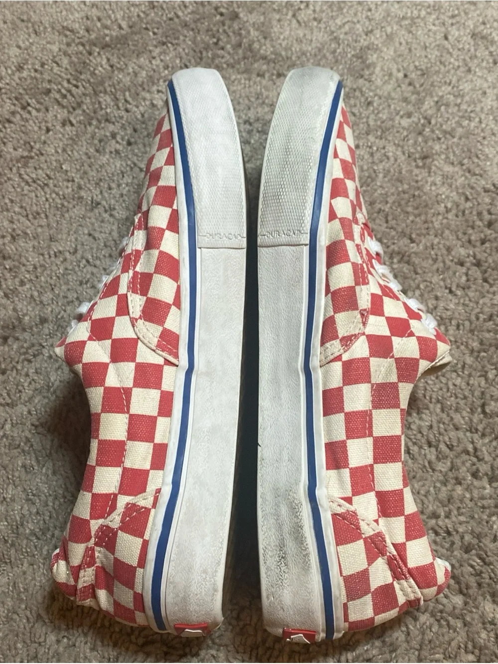 Vans Era Pro Low Checkerboard Rococco Sneakers - Red & White